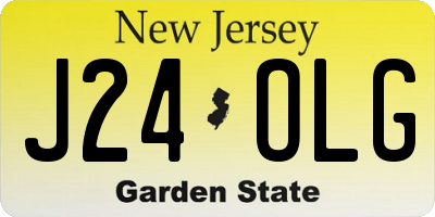 NJ license plate J24OLG