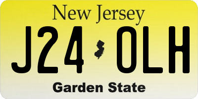 NJ license plate J24OLH