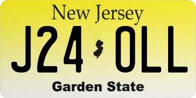 NJ license plate J24OLL