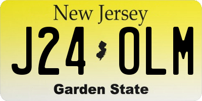 NJ license plate J24OLM