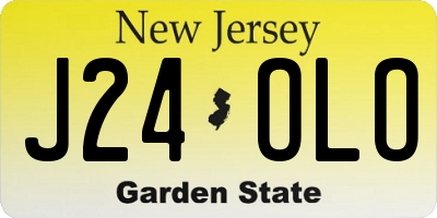 NJ license plate J24OLO