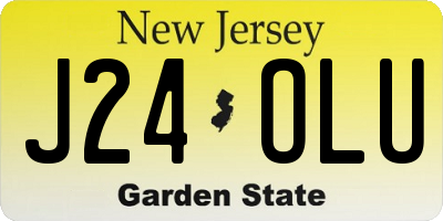 NJ license plate J24OLU