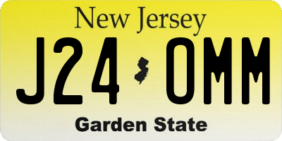 NJ license plate J24OMM