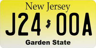 NJ license plate J24OOA