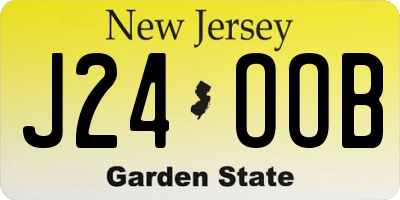 NJ license plate J24OOB
