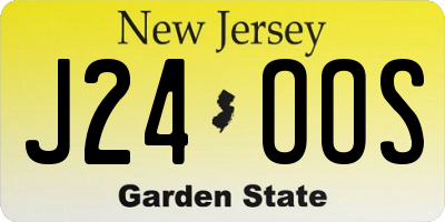 NJ license plate J24OOS