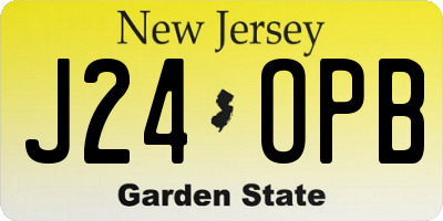 NJ license plate J24OPB