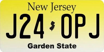 NJ license plate J24OPJ
