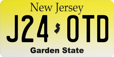 NJ license plate J24OTD
