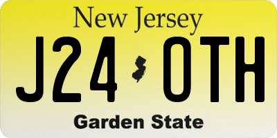 NJ license plate J24OTH
