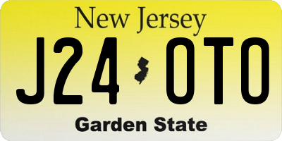 NJ license plate J24OTO
