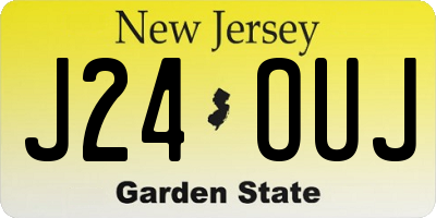 NJ license plate J24OUJ