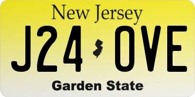NJ license plate J24OVE