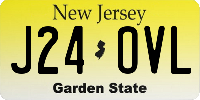 NJ license plate J24OVL