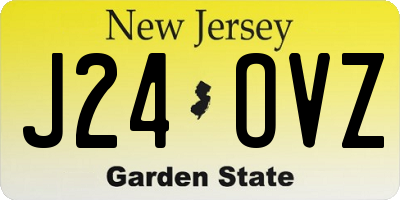 NJ license plate J24OVZ