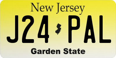 NJ license plate J24PAL