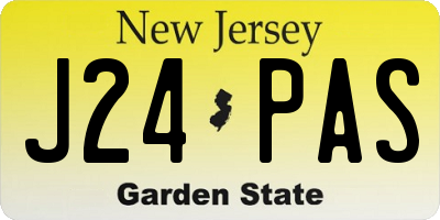 NJ license plate J24PAS