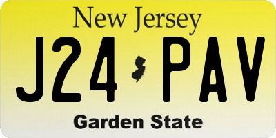 NJ license plate J24PAV