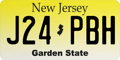 NJ license plate J24PBH