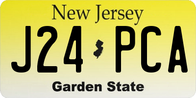 NJ license plate J24PCA
