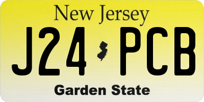 NJ license plate J24PCB