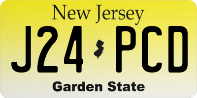 NJ license plate J24PCD