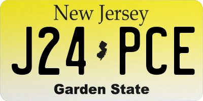 NJ license plate J24PCE