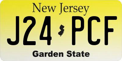 NJ license plate J24PCF