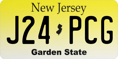NJ license plate J24PCG