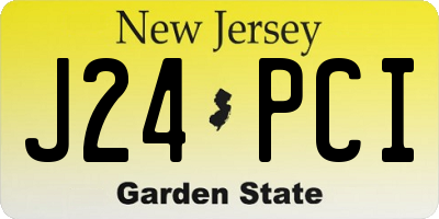 NJ license plate J24PCI