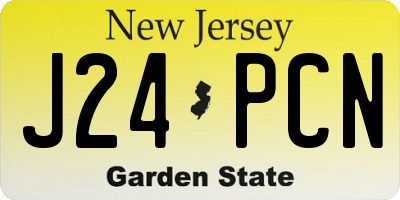 NJ license plate J24PCN