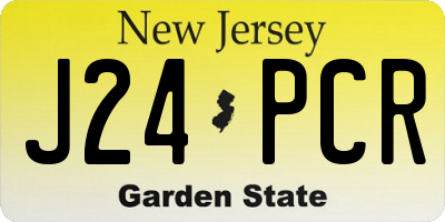 NJ license plate J24PCR
