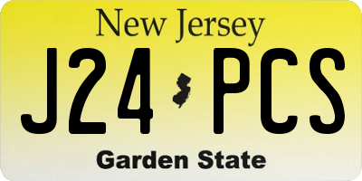 NJ license plate J24PCS