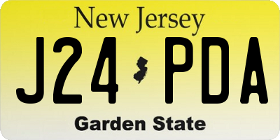 NJ license plate J24PDA