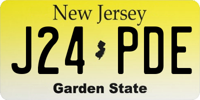 NJ license plate J24PDE