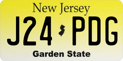 NJ license plate J24PDG