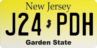 NJ license plate J24PDH