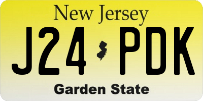 NJ license plate J24PDK