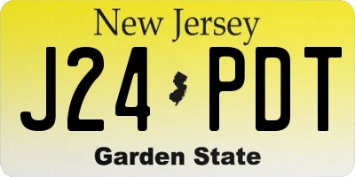 NJ license plate J24PDT