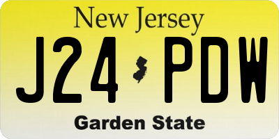 NJ license plate J24PDW