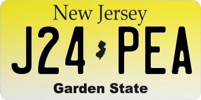 NJ license plate J24PEA
