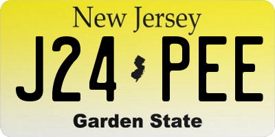 NJ license plate J24PEE