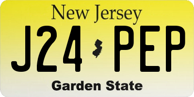 NJ license plate J24PEP