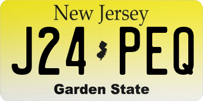 NJ license plate J24PEQ