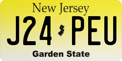NJ license plate J24PEU