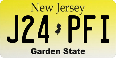 NJ license plate J24PFI