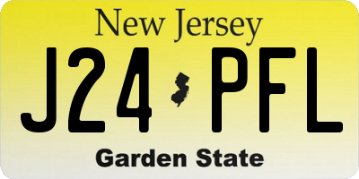 NJ license plate J24PFL