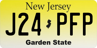 NJ license plate J24PFP