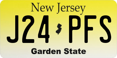 NJ license plate J24PFS