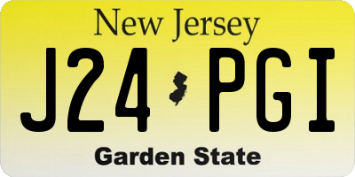 NJ license plate J24PGI